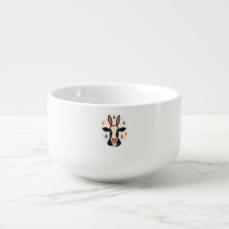 Vintage Easter Cow Bunny Ears Cute Farm Animal Egg Soup Mug
