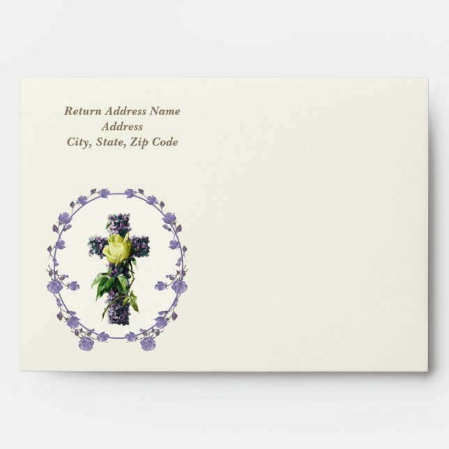 Vintage Easter Cross Custom Envelopes (Front)