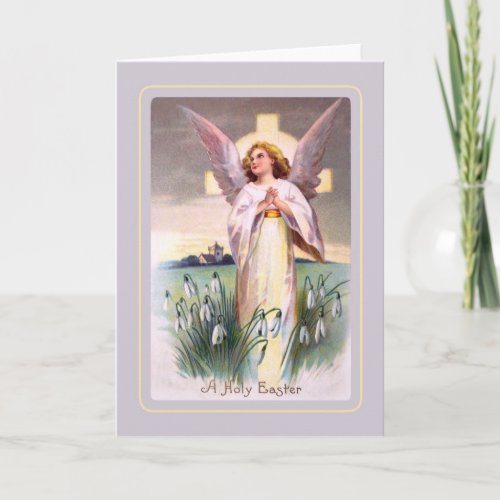 Vintage Easter Cross Holiday Card