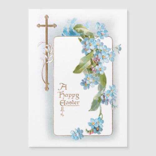 Vintage Easter Cross wBlue Forget_me_Nots