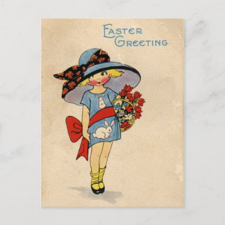 Vintage Easter Cutie Holiday Postcard