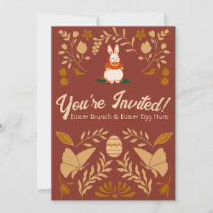 Vintage Easter Egg Brunch & Egg Hunt Invitation