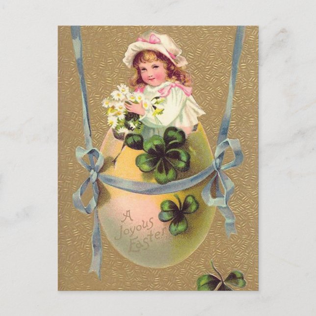 Vintage Easter Egg Holiday Postcard (Front)