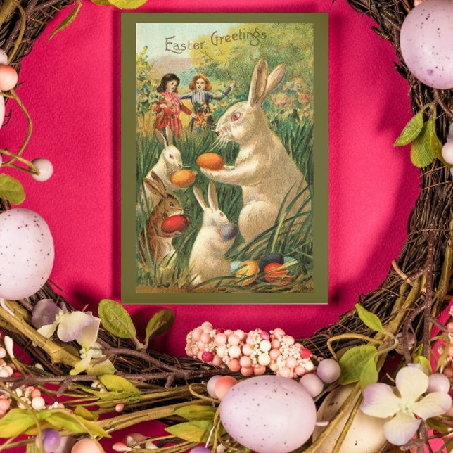 Vintage Easter Egg Hunt Holiday Card (Creator Uploaded)