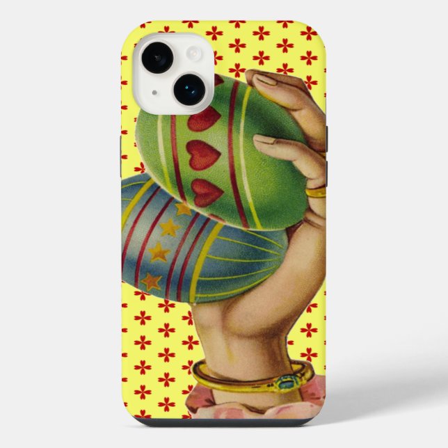 Vintage Easter Eggs Iphone Case (Back)