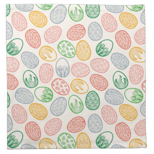 Vintage Easter Eggs Pattern Cloth Napkin