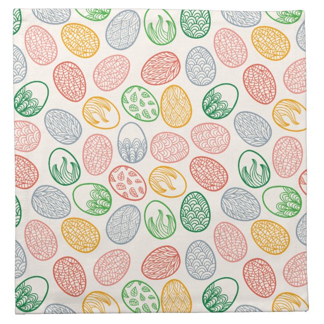 Vintage Easter Eggs Pattern | Cloth Napkin (Front)