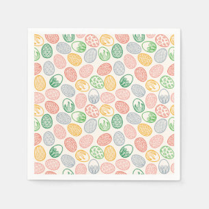 Vintage Easter Eggs Pattern Paper Napkin