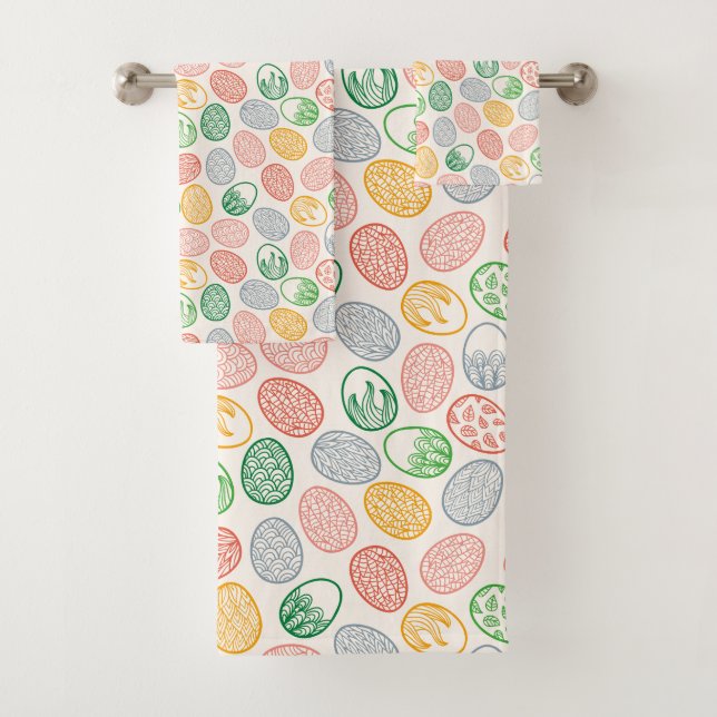 Vintage Easter Eggs Pattern | Towel Set (Insitu)