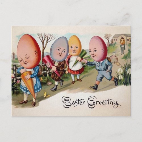 Vintage Easter Eggs Postcard