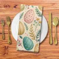 Vintage Easter Eggs with Floral Buds