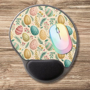 Vintage Easter Eggs with Floral Buds Gel Mouse Pad