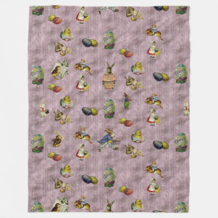Vintage Easter Fleece Blanket