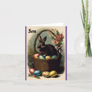 Vintage Easter For A Son Card