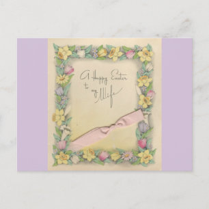 Vintage Easter For Wife "Mario" Holiday Postcard