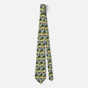 Vintage Easter Girl and Baby Chicks Neck Tie