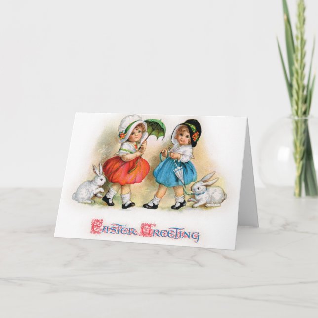Vintage Easter Greeting Card (Front)