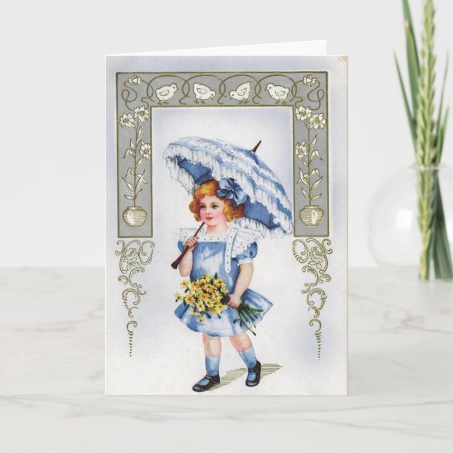 Vintage Easter Greeting Card (Front)