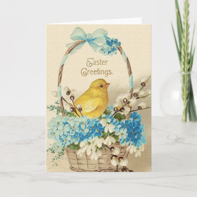 Vintage Easter Greeting Card (Front)