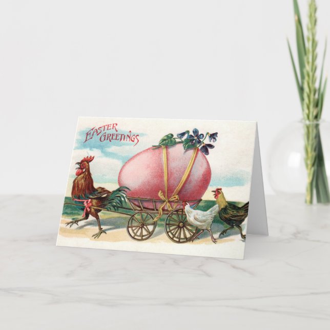 Vintage Easter Greeting Card (Front)