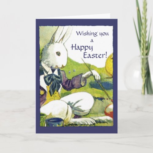 Vintage Easter Greeting Card _ Dressed Rabbit