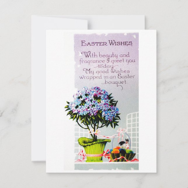 Vintage Easter Greeting Holiday Card (Front)