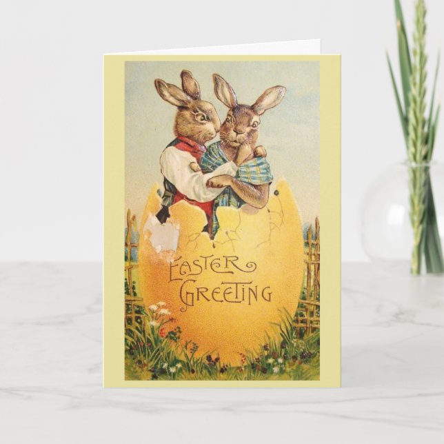 Vintage - Easter Greeting to Spouse, Holiday Card (Front)