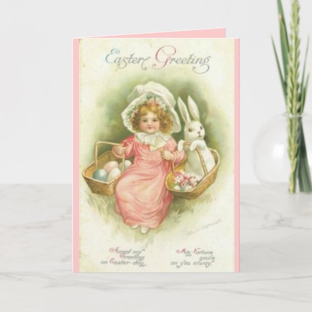 Vintage Easter Greeting You Make Card (Front)
