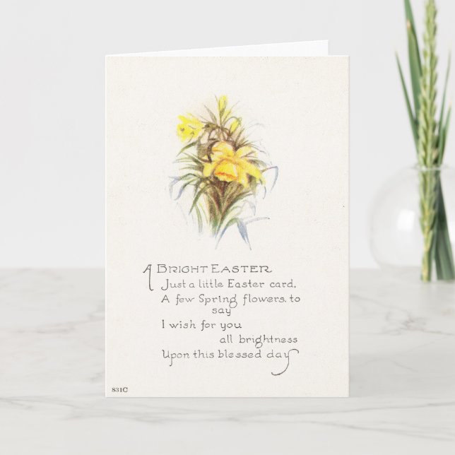 Vintage Easter Greetings/A Bright Easter Holiday Card (Front)