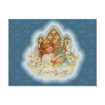 Vintage Easter Greetings Angel