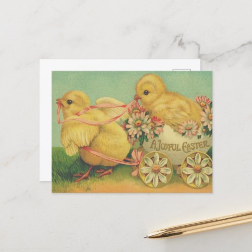 Vintage Easter Greetings Holiday Postcard