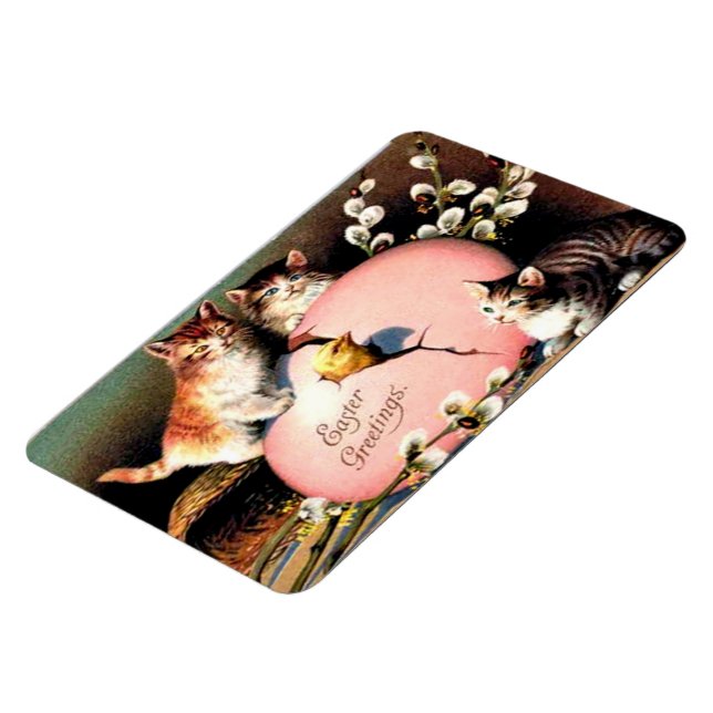 Vintage Easter Greetings Magnet (Left Side)