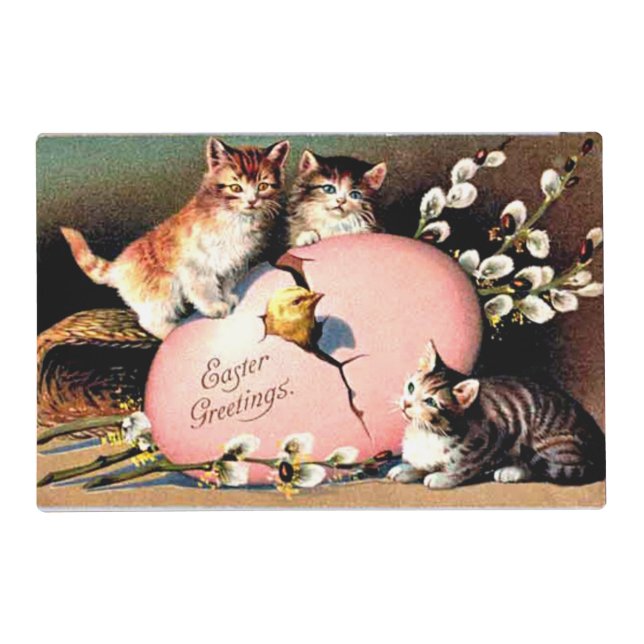 Vintage Easter Greetings Placemat (Front)