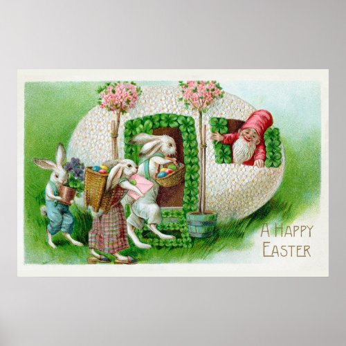 Vintage Easter Greetings   Poster