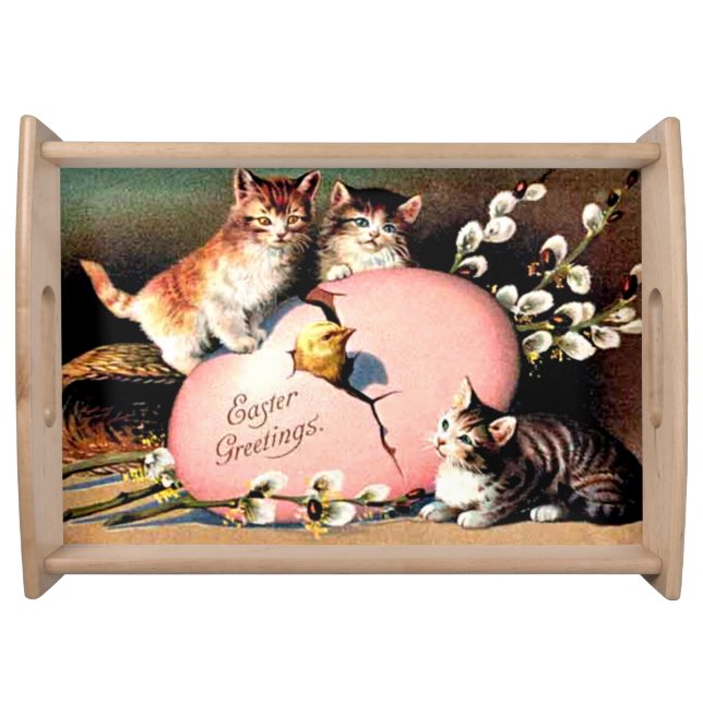 Vintage Easter Greetings Serving Tray (Front)