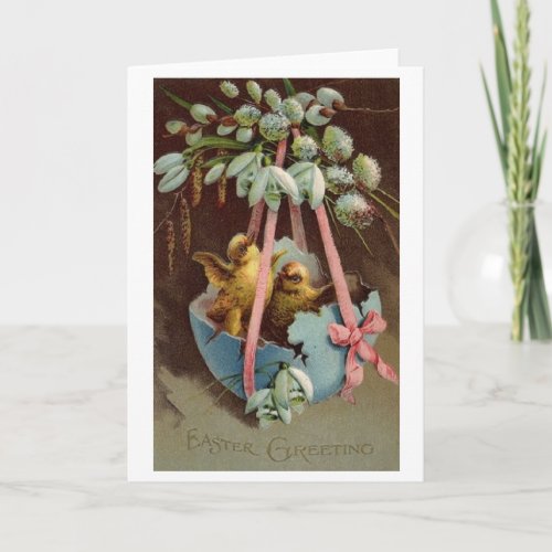 Vintage Easter Greetings  Victorian Easter Card