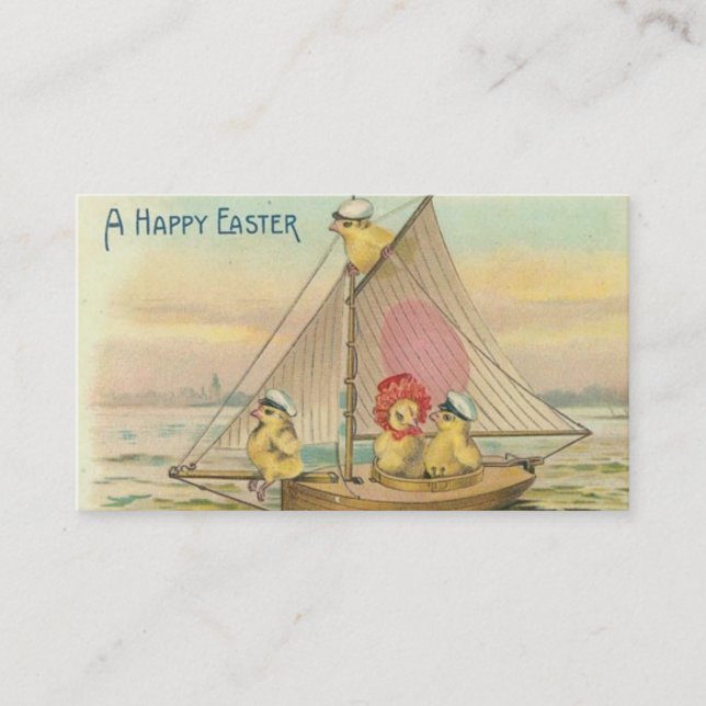 Vintage Easter Holiday Doodle Greeting Cards (Front)