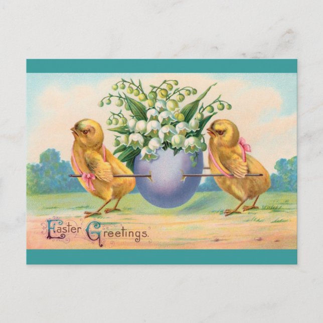 Vintage Easter Holiday Postcard (Front)