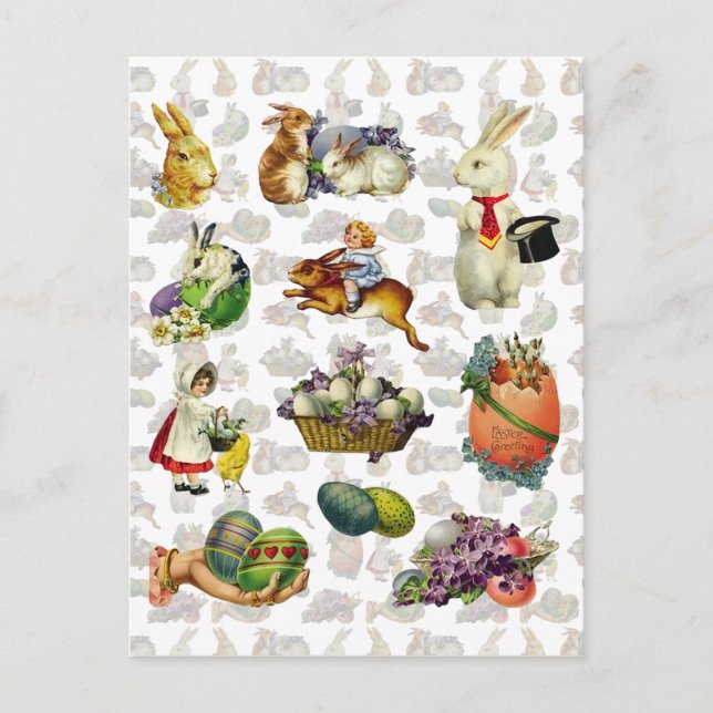 Vintage Easter Holiday Postcard (Front)