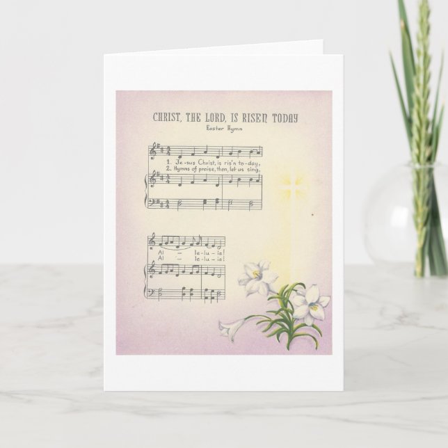 Vintage Easter Hymn Holiday Card (Front)