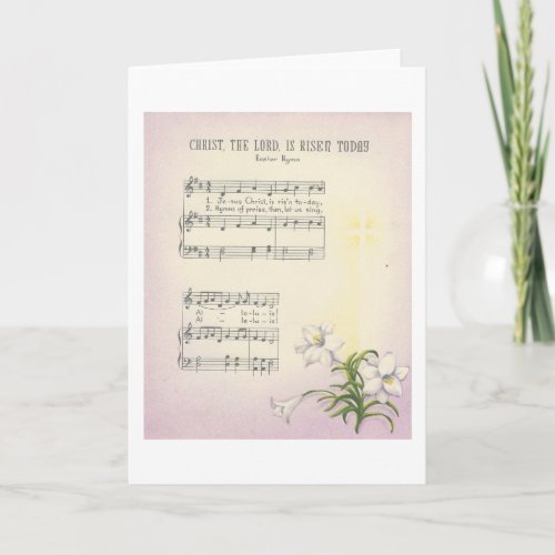 Vintage Easter Hymn Holiday Card