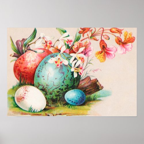 Vintage Easter Illustrations Poster