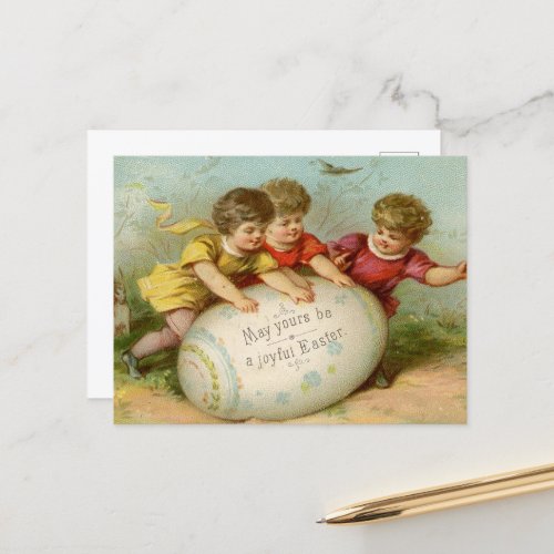 vintage Easter kids Postcard