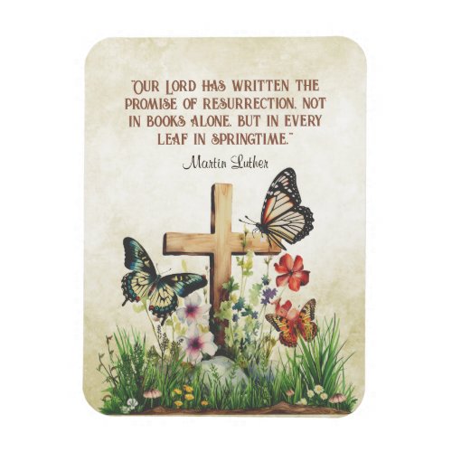 Vintage Easter Martin Luther Resurrection Quote  Magnet