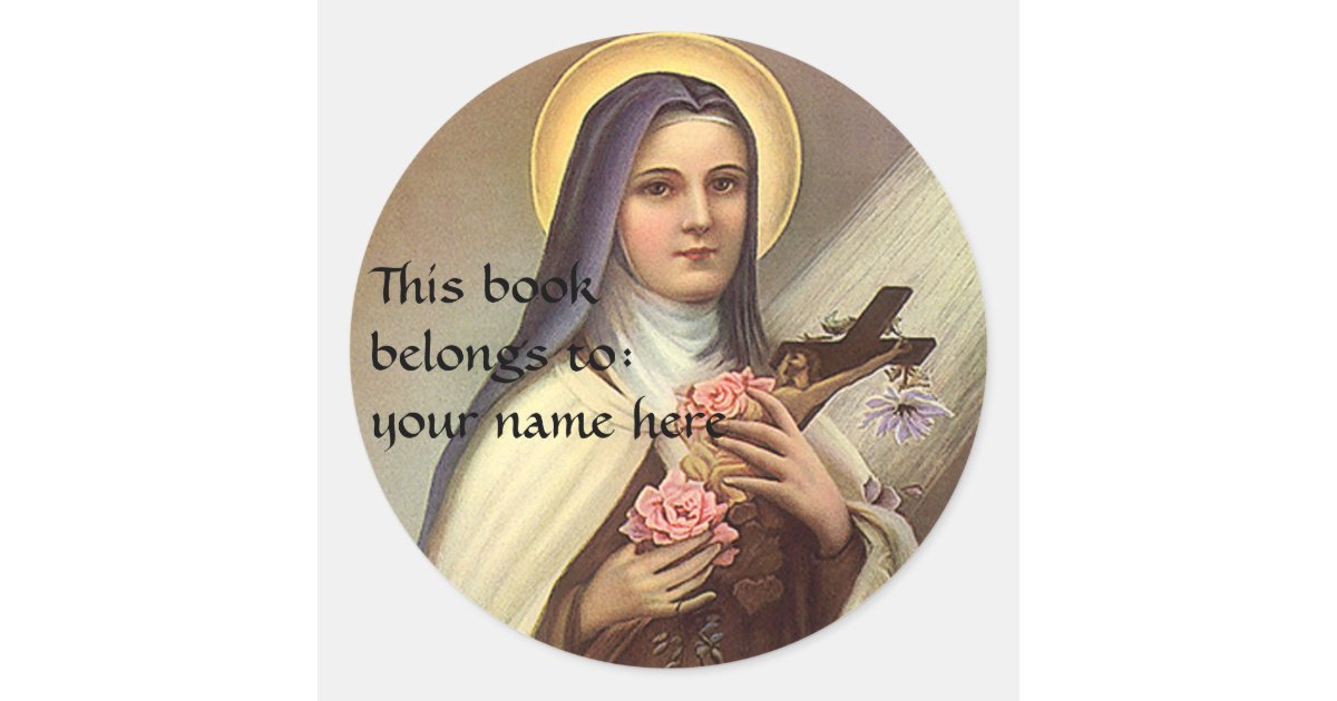 Vintage Easter, Nun w Cross, Religious Bookplate | Zazzle