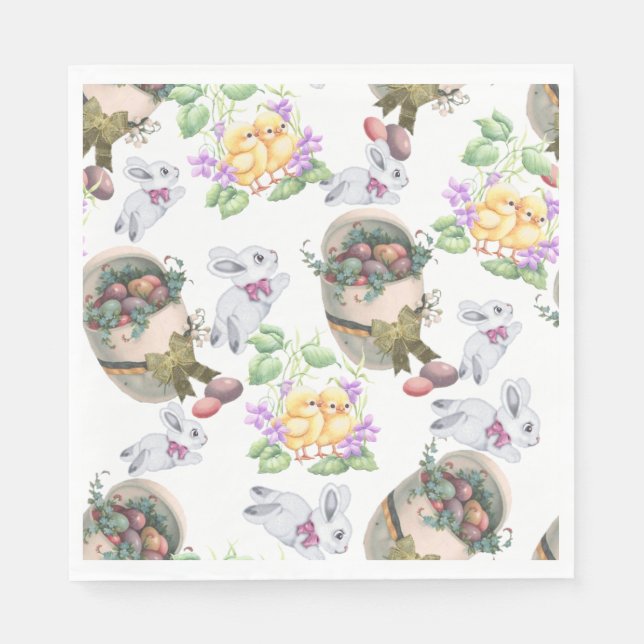 Vintage Easter Paper Napkins (Front)