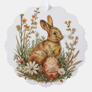 Vintage Easter Paper Ornament Card