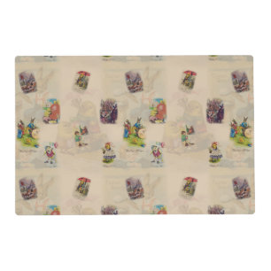 Vintage Easter Poland postcards - retro seamless Placemat
