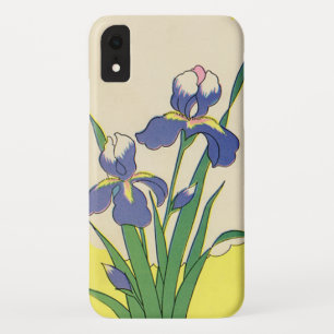 Vintage Easter, Purple Garden Iris Flowers iPhone XR Case