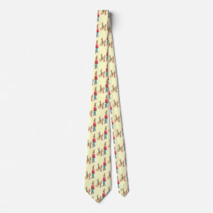 Vintage Easter Rabbit and Family in Egg Cart, ZSSG Neck Tie